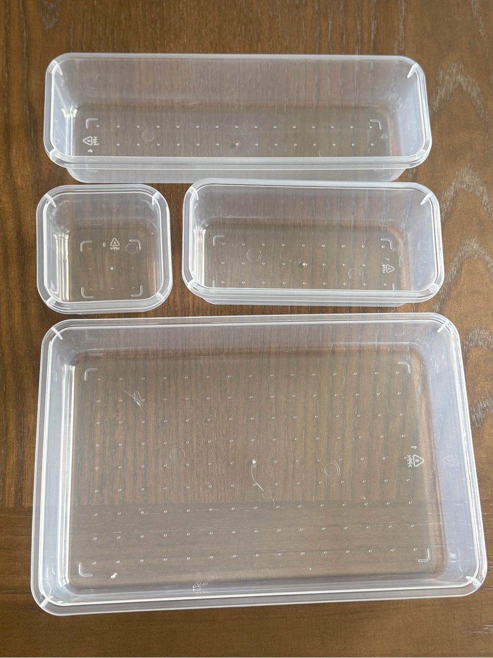 Clear Plastic Storage Trays Set of 25